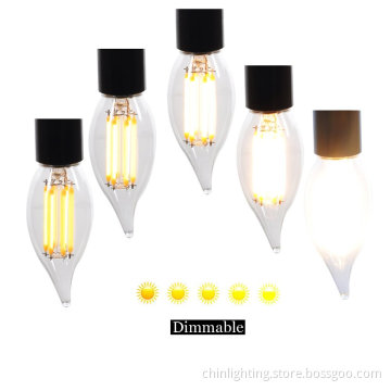 High quality 2015 new comer e12 e14 c32 c35 led filament candle bulb